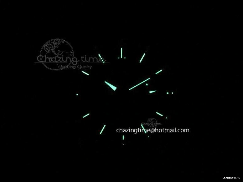0509 Trendsetting Speedmaster ’57 SS Chrono AXF Best Edition RG Bezel Black Dial on Black Leather Strap A 8283